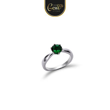 6 Prongs Solitaire Zircon Cubic Ring 925 Silver