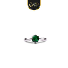 6 Prongs Solitaire Zircon Cubic Ring 925 Silver