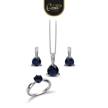 Pendant Set with Multi Colors 925 Silver