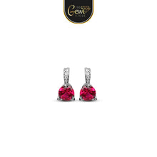 3 Prongs Round Cubic Stud Earring 925 Silver