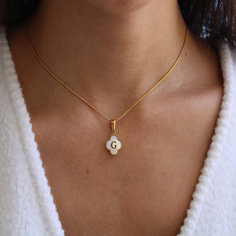 Gold Filled Initial Necklace 925 Silver