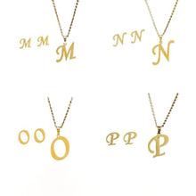Gold letter necklace 925 Silver