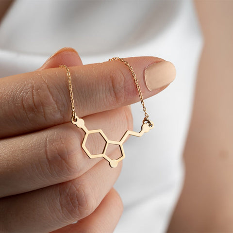 Serotonin Molecule Necklace