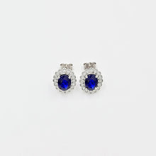 Natural Blue Sapphire Jewelry Set 925 Silver