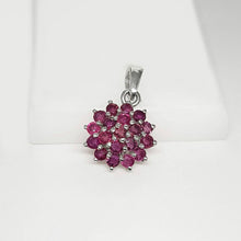 Natural Ruby Gemstone Jewelry Set 925 Silver