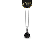 3-Prong Solitaire Cubic Zircon Pendant 925 Silver