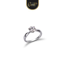 6 Prongs Solitaire Zircon Cubic Ring 925 Silver