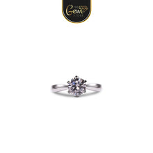 6 Prongs Solitaire Zircon Cubic Ring 925 Silver