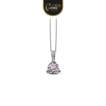 3-Prong Solitaire Cubic Zircon Pendant 925 Silver