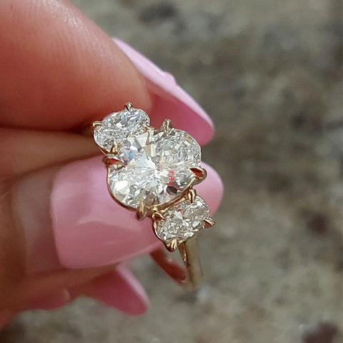 CUBIC ZIRCONIA - Oval Cut Ring 925 Silver