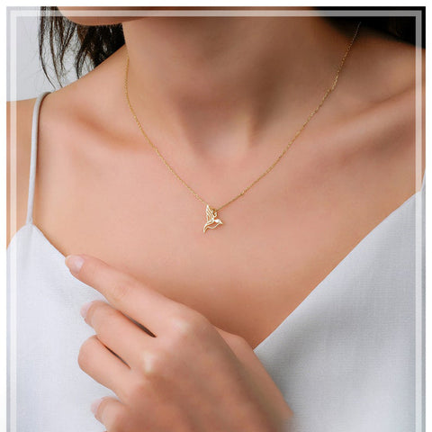 Tiny Hummingbird Necklace