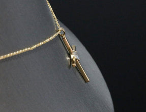 Princess Moissanite Cross Pendant