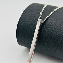 Rectangle Name Bar Necklace 925 Silver