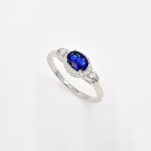 Blue Sapphire Jewelry Set 925 Silver