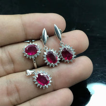 Solitaire Natural Jewelry Set 925 Silver