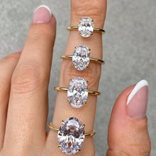 MOISSANITE | Oval engagement ring 925 Silver