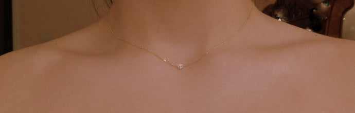 CUBIC ZIRCONIA - Solitaire Necklace 925 Silver