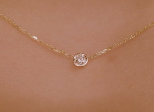 CUBIC ZIRCONIA - Solitaire Necklace 925 Silver