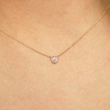CUBIC ZIRCONIA - Bezel Necklace 925 Silver