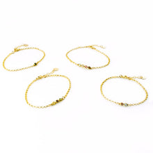Custom Dainty Birthstone Anklet 925 Silver