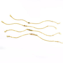 Custom Dainty Birthstone Anklet 925 Silver