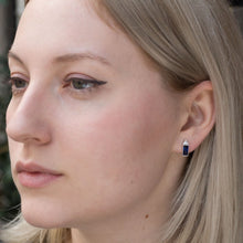 Blue Gemstones Stud Earrings 925 Silver