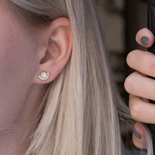 Bridal Pearl stud earrings 925 Silver