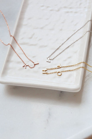 Custom Letter Necklace 925 Silver