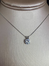 CUBIC ZIRCONIA - Minimalist Single Stone Pendant 925 Silver