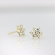 CUBIC ZIRCONIA - Flower earrings 925 Silver