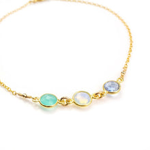 Personalized Birthstone Anklet 925 Silver