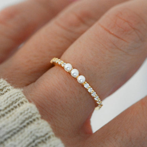 Sterling Silver Pearl Ring 925 Silver