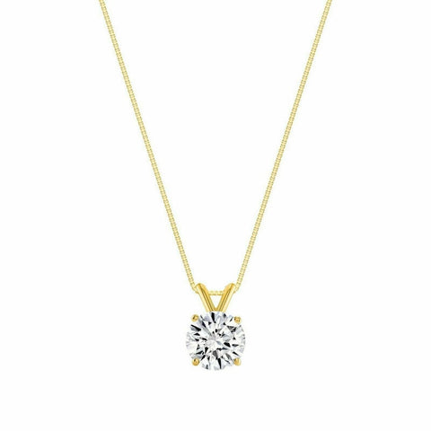MOISSANITE | Round Solitaire Pendant 925 Silver