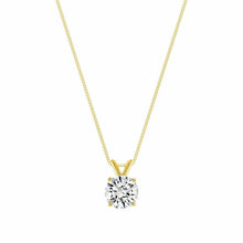 CUBIC ZIRCONIA - Round Solitaire Pendant 925 Silver