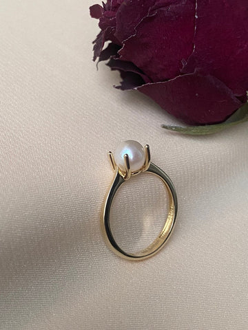 Delicate Pearl Ring 925 Silver