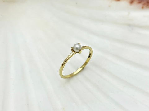 Elegant Pearl Ring Gift 925 Silver