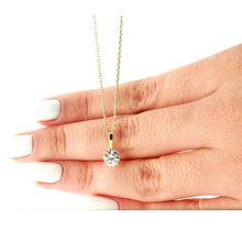 CUBIC ZIRCONIA - solitaire necklace 925 Silver