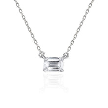 MOISSANITE - Emerald Cut Necklace 925 Silver