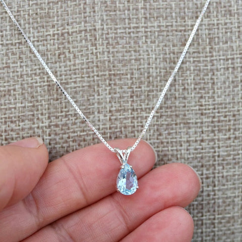 Aquamarine Pear shaped Pendant