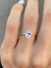 MOISSANITE | Oval engagement ring 925 Silver