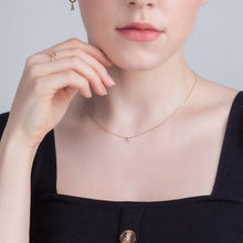 CUBIC ZIRCONIA - Bezel Necklace 925 Silver