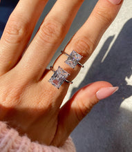 CUBIC ZIRCONIA - Radiant Cut Engagement Ring 925 Silver