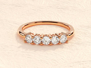 MOISSANITE | Five Stone Simulated Ring 925 Silver