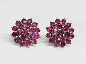 Natural Ruby Gemstone Jewelry Set 925 Silver