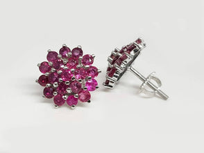 Natural Ruby Gemstone Jewelry Set 925 Silver