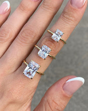 CUBIC ZIRCONIA - Radiant Cut Engagement Ring 925 Silver