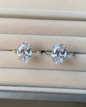 MOISSANITE | Oval engagement ring 925 Silver