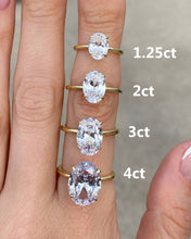 MOISSANITE | Oval engagement ring 925 Silver