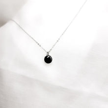 Solitaire Black Cubic Zirconia Pendant 925 Silver