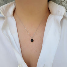 Solitaire Black Cubic Zirconia Pendant 925 Silver